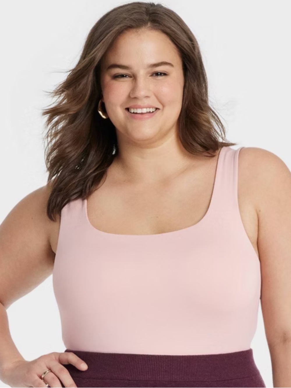 a new day Women’s Scoop Neck Bodysuit - Light Pink